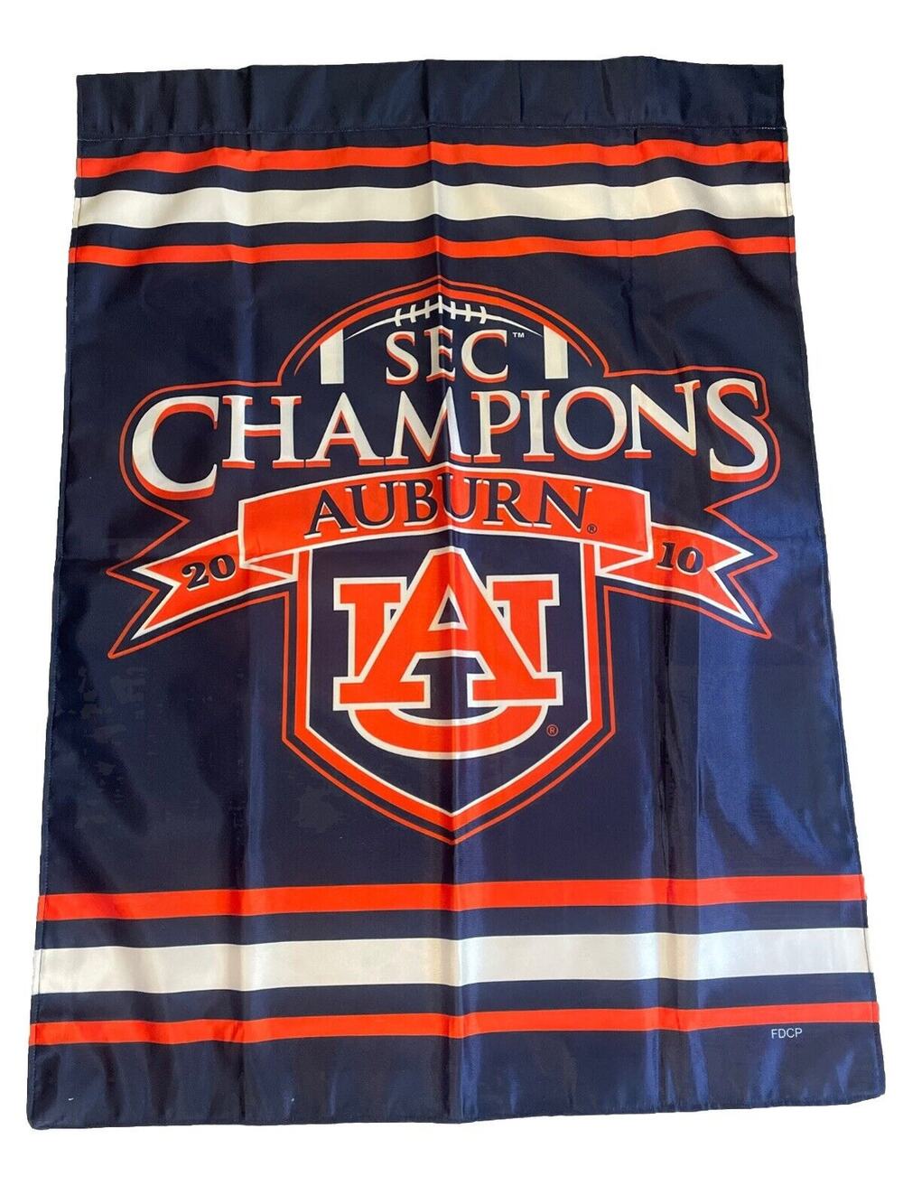 Auburn University SEC Champions 2010 Banner Flag 38x28” NWOT Double Sided